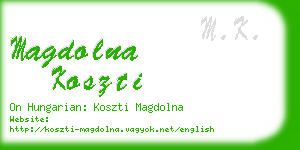 magdolna koszti business card